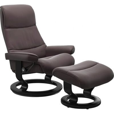 Stressless View Relaxsessel - Drehfunktion, Leder M, Schwarz Basis Stressless View Relaxsessel - Drehfunktion, Leder M, Schwarz Basis