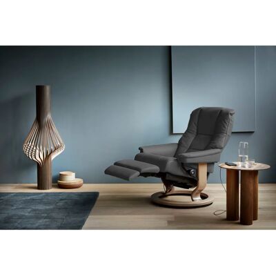 Stressless Mayfair Sessel - Classic Base - Leder Paloma - Grau Stressless Mayfair Sessel - Classic Base - Leder Paloma - Grau