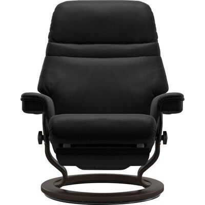 STRESSLESS Sunrise - Elektrischer Relaxsessel, Schwarz BATICK, Wenge Basis STRESSLESS Sunrise - Elektrischer Relaxsessel, Schwarz BATICK, Wenge Basis