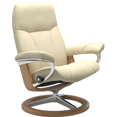 Stressless Consul - vanilla PALOMA - PALOMA-Leder - Signature Base Eiche - Sessel Stressless Consul - vanilla PALOMA - PALOMA-Leder - Signature Base Eiche - Sessel
