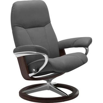 Stressless Consul grau BATICK Leder Signature Base Sessel Stressless Consul grau BATICK Leder Signature Base Sessel
