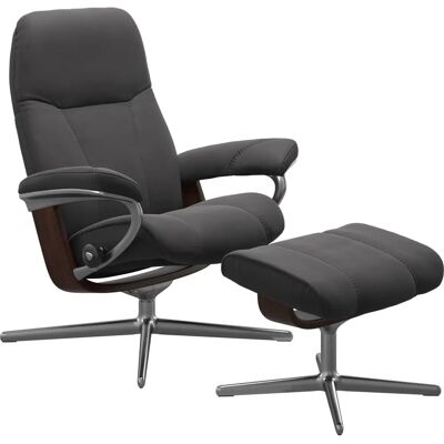 STRESSLESS Consul - Grau Relax Sessel mit Leder PALOMA STRESSLESS Consul - Grau Relax Sessel mit Leder PALOMA