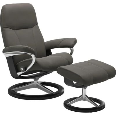 Stressless - Consul - Metal Gray PALOMA - Signature Base Schwarz - Sessel Stressless - Consul - Metal Gray PALOMA - Signature Base Schwarz - Sessel
