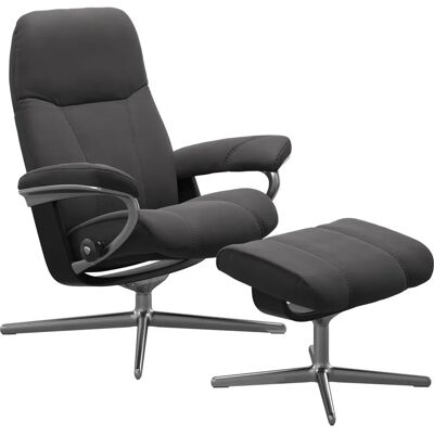 STRESSLESS Consul - Grau Relaxsessel Drehbar Leder - Komfortstuhl STRESSLESS Consul - Grau Relaxsessel Drehbar Leder - Komfortstuhl