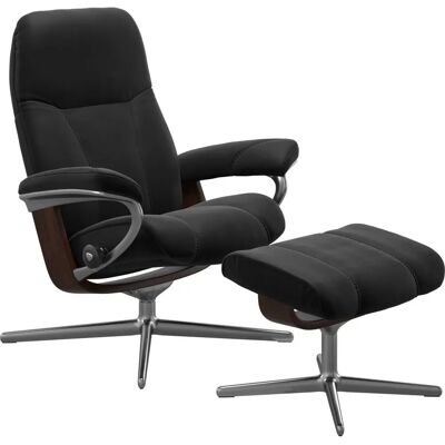 STRESSLESS Consul - Schwarzes Leder Relaxsessel mit Drehfunktion STRESSLESS Consul - Schwarzes Leder Relaxsessel mit Drehfunktion