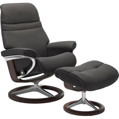 Wenge Signature Base Leder PALOMA Relaxsessel - Relaxsessel Wenge Signature Base Leder PALOMA Relaxsessel - Relaxsessel
