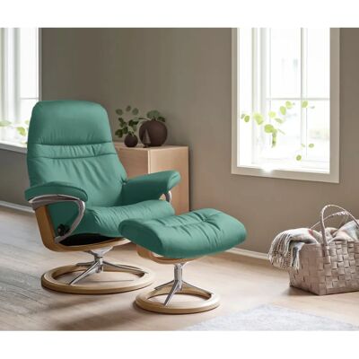 STRESSLESS Sunrise Relaxsessel - Leder PALOMA, Aqua Grün, Größe M STRESSLESS Sunrise Relaxsessel - Leder PALOMA, Aqua Grün, Größe M