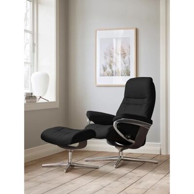 STRESSLESS Sunrise Schwarzer Leder Relaxsessel - Ohrensessel STRESSLESS Sunrise Schwarzer Leder Relaxsessel - Ohrensessel