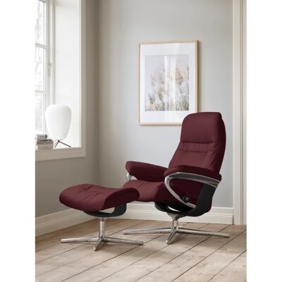 STRESSLESS Sunrise Grau BATICK Leder Relaxsessel - Drehstuhl STRESSLESS Sunrise Grau BATICK Leder Relaxsessel - Drehstuhl