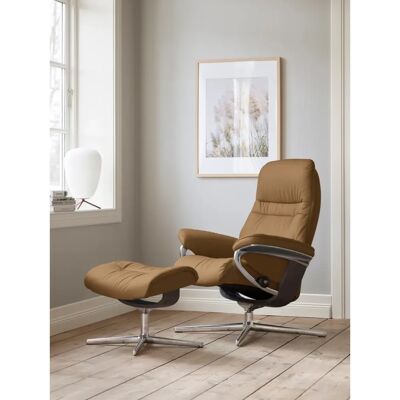 Stressless Sunrise Fußhocker - Leder Paloma, Taupe, Kreuzbasis Stressless Sunrise Fußhocker - Leder Paloma, Taupe, Kreuzbasis