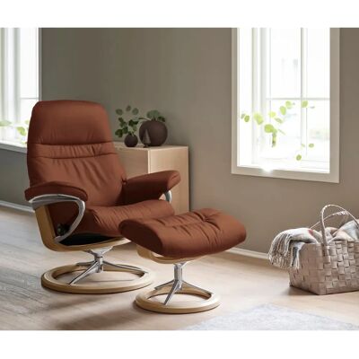 Stressless Sunrise Leder Relaxsessel - Drehbarer Komfortsessel mit BalanceAdapt Stressless Sunrise Leder Relaxsessel - Drehbarer Komfortsessel mit BalanceAdapt