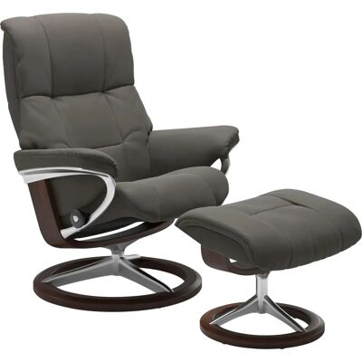 Stressless Mayfair - Graues Leder Relaxsessel mit Signature Base Stressless Mayfair - Graues Leder Relaxsessel mit Signature Base
