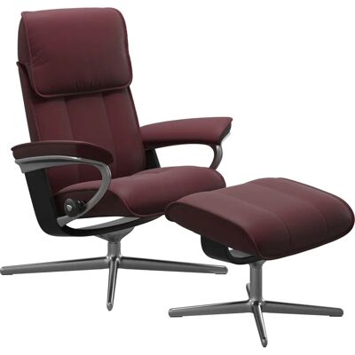 Stressless Admiral Fußhocker - Hocker mit Cross Base und Leder Stressless Admiral Fußhocker - Hocker mit Cross Base und Leder