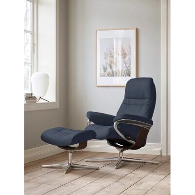 Stressless Sunrise Oxford Blue Leder Relaxsessel - Sessel Stressless Sunrise Oxford Blue Leder Relaxsessel - Sessel