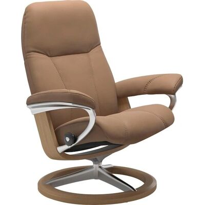 Stressless Consul - latte BATICK Leder - Signature Base Eiche - Sessel Stressless Consul - latte BATICK Leder - Signature Base Eiche - Sessel