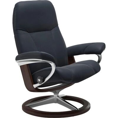 Stressless - Consul - PALOMA blau - Braun Basis - Recliner Stressless - Consul - PALOMA blau - Braun Basis - Recliner