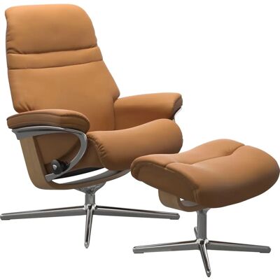 STRESSLESS Sunrise Relaxsessel - Leder, Cross Base, Größe S STRESSLESS Sunrise Relaxsessel - Leder, Cross Base, Größe S