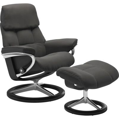 STRESSLESS Ruby - Ledersessel mit Signature Base - Grau STRESSLESS Ruby - Ledersessel mit Signature Base - Grau