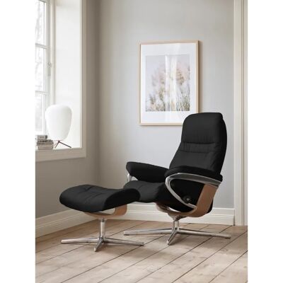 STRESSLESS Sunrise Schwarzer Leder Relaxsessel - Sessel STRESSLESS Sunrise Schwarzer Leder Relaxsessel - Sessel