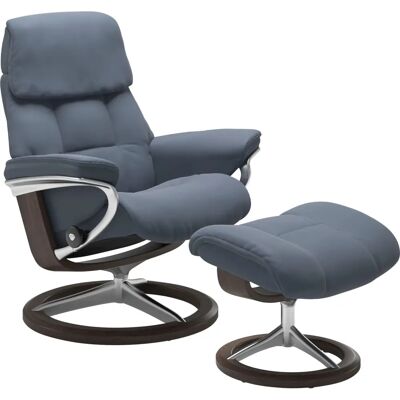 Stressless Ruby Blau Leder Relaxsessel - Wohnzimmerstuhl Stressless Ruby Blau Leder Relaxsessel - Wohnzimmerstuhl