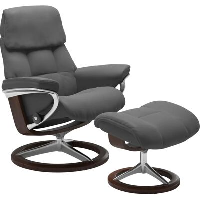 Stressless Ruby Grau Leder Relaxsessel - Bequemer Sessel Stressless Ruby Grau Leder Relaxsessel - Bequemer Sessel