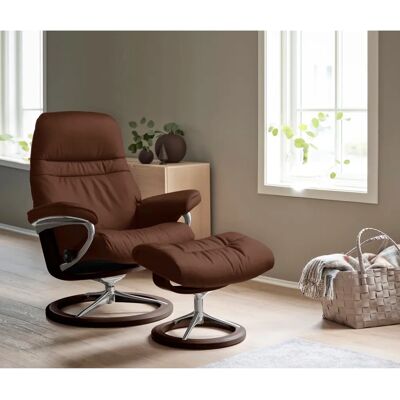 STRESSLESS Sunrise Relaxsessel - Braun Leder, Größe M STRESSLESS Sunrise Relaxsessel - Braun Leder, Größe M