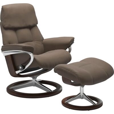 STRESSLESS Ruby Relaxsessel - Signature Base, Leder, Braun, 76x100x75cm STRESSLESS Ruby Relaxsessel - Signature Base, Leder, Braun, 76x100x75cm