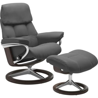 STRESSLESS Ruby Grau Batick Leder Sessel - Relaxsessel STRESSLESS Ruby Grau Batick Leder Sessel - Relaxsessel