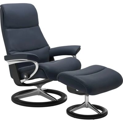 Stressless View Oxford Blau Relaxsessel - Relaxsessel Stressless View Oxford Blau Relaxsessel - Relaxsessel