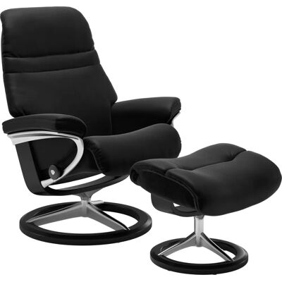 Stressless Sunrise Fußhocker - Fußhocker, Leder PALOMA, Schwarz, Signature Base Stressless Sunrise Fußhocker - Fußhocker, Leder PALOMA, Schwarz, Signature Base