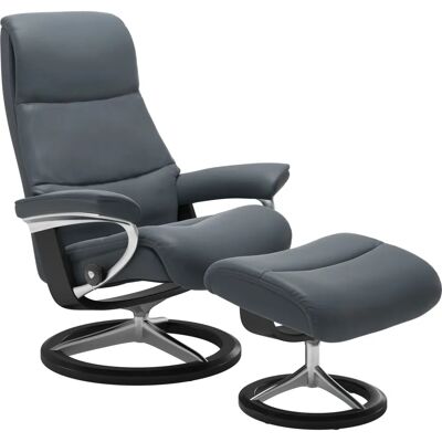 STRESSLESS View Atlantic Blue Relaxsessel & Hocker - Relaxsessel STRESSLESS View Atlantic Blue Relaxsessel & Hocker - Relaxsessel