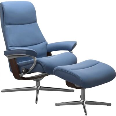 Stressless View Relaxsessel Blau mit Cross Base - Komfortsessel Stressless View Relaxsessel Blau mit Cross Base - Komfortsessel