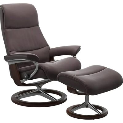 Stressless View Fußhocker - Kreuzbasis, Leder, Bordeaux Stressless View Fußhocker - Kreuzbasis, Leder, Bordeaux