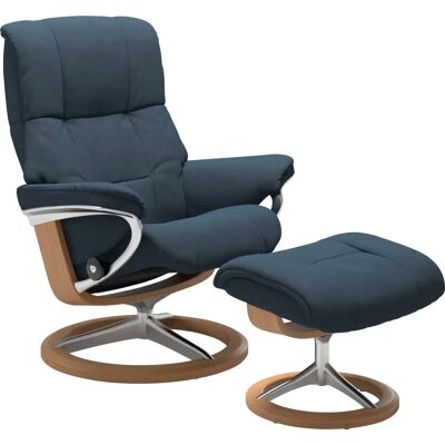 Stressless Mayfair - Blau Dinámica, Leder BATICK, Signature Base - Relaxsessel Stressless Mayfair - Blau Dinámica, Leder BATICK, Signature Base - Relaxsessel