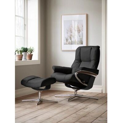STRESSLESS Mayfair Relaxsessel - Schwarzes Leder, Cross Base STRESSLESS Mayfair Relaxsessel - Schwarzes Leder, Cross Base