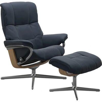 Stressless Mayfair Blau Oxford Leder Fußhocker - Hocker Stressless Mayfair Blau Oxford Leder Fußhocker - Hocker