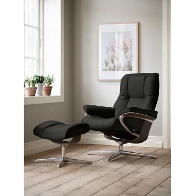 STRESSLESS Mayfair Schwarzes BATICK Ledersessel - Relaxsessel Drehbar STRESSLESS Mayfair Schwarzes BATICK Ledersessel - Relaxsessel Drehbar