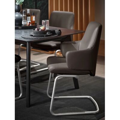 Stressless Laurel Polsterstuhl - Braun Leder & Chrom Stressless Laurel Polsterstuhl - Braun Leder & Chrom