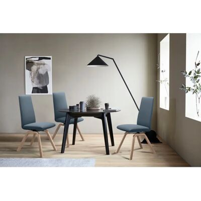 Stressless Laurel Polsterstuhl - Blau Leder, Walnuss, Hoher Rücken Stressless Laurel Polsterstuhl - Blau Leder, Walnuss, Hoher Rücken