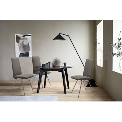 Stressless Laurel Polsterstuhl - Hochlehner, Grau Leder, Stahlrahmen Stressless Laurel Polsterstuhl - Hochlehner, Grau Leder, Stahlrahmen