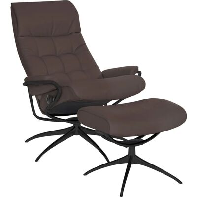 Stressless London Leder Relaxsessel - Armlehnsessel, Braun, Sternfuß Stressless London Leder Relaxsessel - Armlehnsessel, Braun, Sternfuß