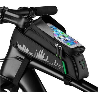Rockbros 029-1BK Fahrradtasche - Wasserdicht, Groß, Smartphone-Zugang Rockbros 029-1BK Fahrradtasche - Wasserdicht, Groß, Smartphone-Zugang