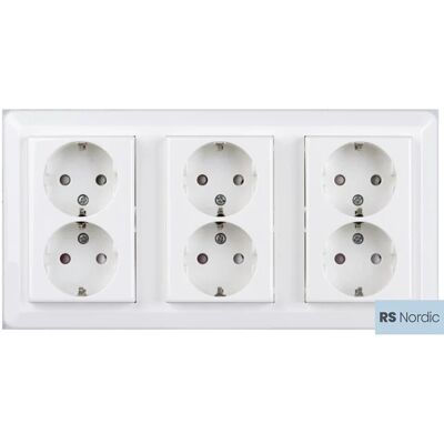 ELKO 6-polet innfelt kontakt med jord - INNFELT - Elektrisk stikkontakt ELKO 6-polet innfelt kontakt med jord - INNFELT - Elektrisk stikkontakt
