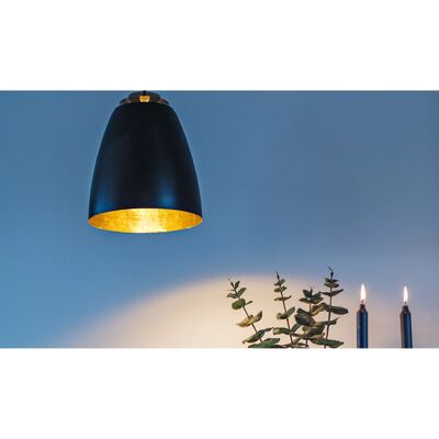 SG Armaturen Bell Maxi Pendelleuchte - Schwarz/Gold - Tiefe Montage, 15W LED, Dimmerbar SG Armaturen Bell Maxi Pendelleuchte - Schwarz/Gold - Tiefe Montage, 15W LED, Dimmerbar