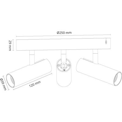 Sg Armaturen As Tube Micro Trio Hvit 1020lm 2700K Ra 98 - LED taklampe Sg Armaturen As Tube Micro Trio Hvit 1020lm 2700K Ra 98 - LED taklampe