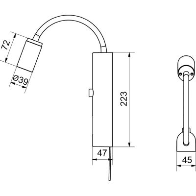SG Armaturen Wandleuchte - USB, Dimmbar, 2700K, 8W - Wandleuchte SG Armaturen Wandleuchte - USB, Dimmbar, 2700K, 8W - Wandleuchte