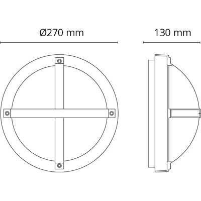 SG Armaturen Solo 1100 LED Wandleuchte - Vandalensicher IP65 SG Armaturen Solo 1100 LED Wandleuchte - Vandalensicher IP65