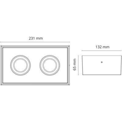 SG LED Downlight 2700K - Cube Lux 2x7W - Innen/Außen SG LED Downlight 2700K - Cube Lux 2x7W - Innen/Außen