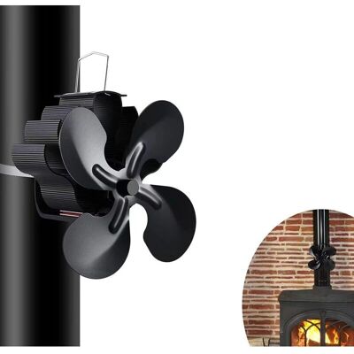 Ahlsen - Ventilador de estufa - 4-Aspas - Ventilador de estufa Ahlsen - Ventilador de estufa - 4-Aspas - Ventilador de estufa