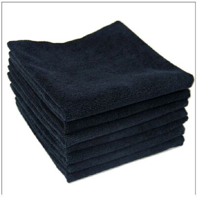 AHLSEN - Toalla de microfibra gofrada 30x30 - Negra AHLSEN - Toalla de microfibra gofrada 30x30 - Negra